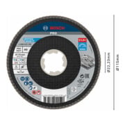 Bosch Disco lamellare X571 Best for Metal, angolato, fibra-2