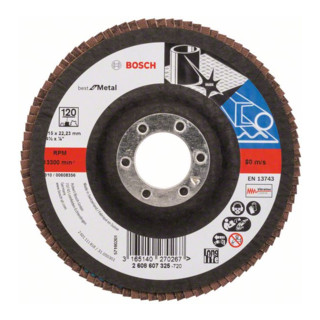 Bosch Disco lamellare X571 Best for Metal, dritto, fibre in vetro