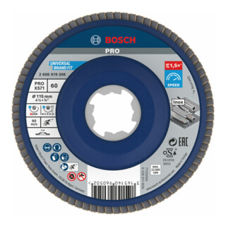 Bosch Disco lamellare X-LOCK X571 Best for Metal, dritto