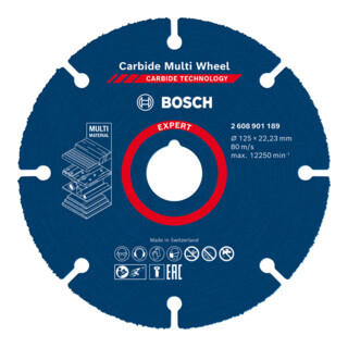 Bosch Disco per troncatura Carbide Multi Wheel EXPERT 125 mm