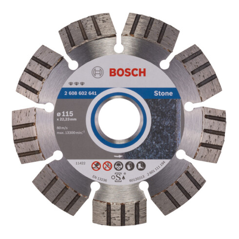 Bosch Disco per troncatura diamantato Best for Stone 115 x 22,23 x 2,2 x 12 mm