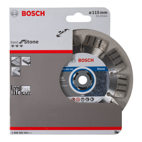 Bosch Disco per troncatura diamantato Best for Stone 115 x 22,23 x 2,2 x 12 mm