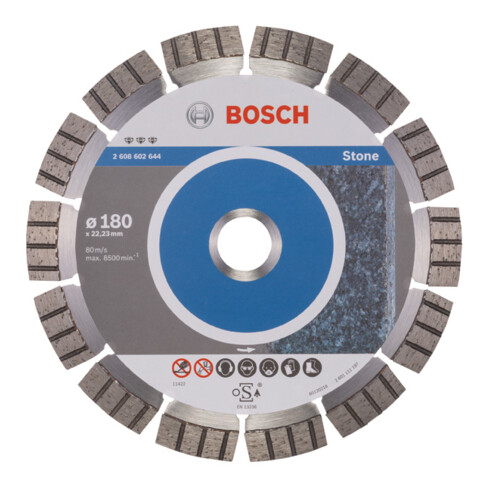 Bosch Disco per troncatura diamantato Best for Stone 180 x 22,23 x 2,4 x 12 mm