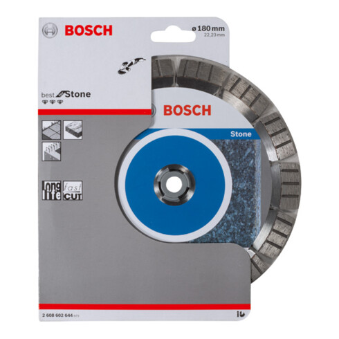 Bosch Disco per troncatura diamantato Best for Stone 180 x 22,23 x 2,4 x 12 mm