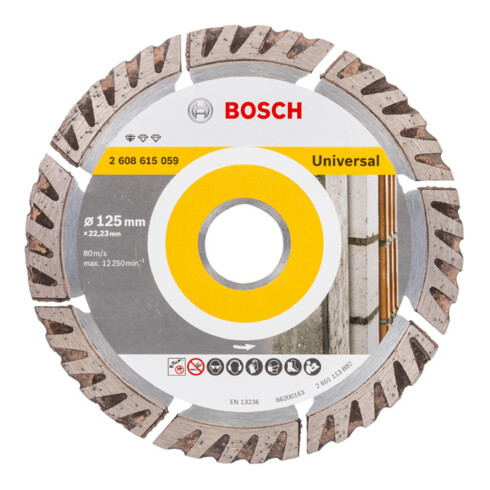 Bosch Disco per troncatura diamantato Standard for Universal 125 x 22, 23 x 2 x 10 mm