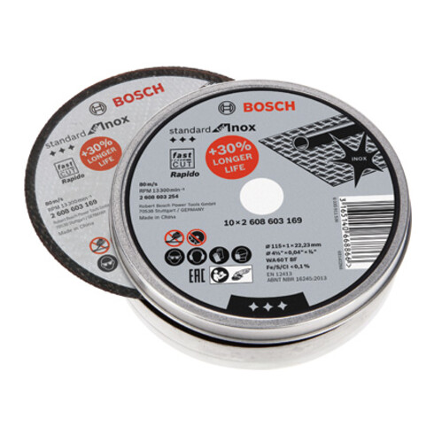 Bosch Disco per troncatura dritto Standard for Inox Rapido WA 60 T BF