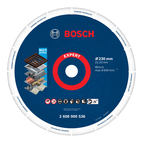 Bosch Disco per troncatura EXPERT Diamond Metal Wheel 230 x 22,23 mm per smerigliatrici angolari grandi con ghiera di serraggio