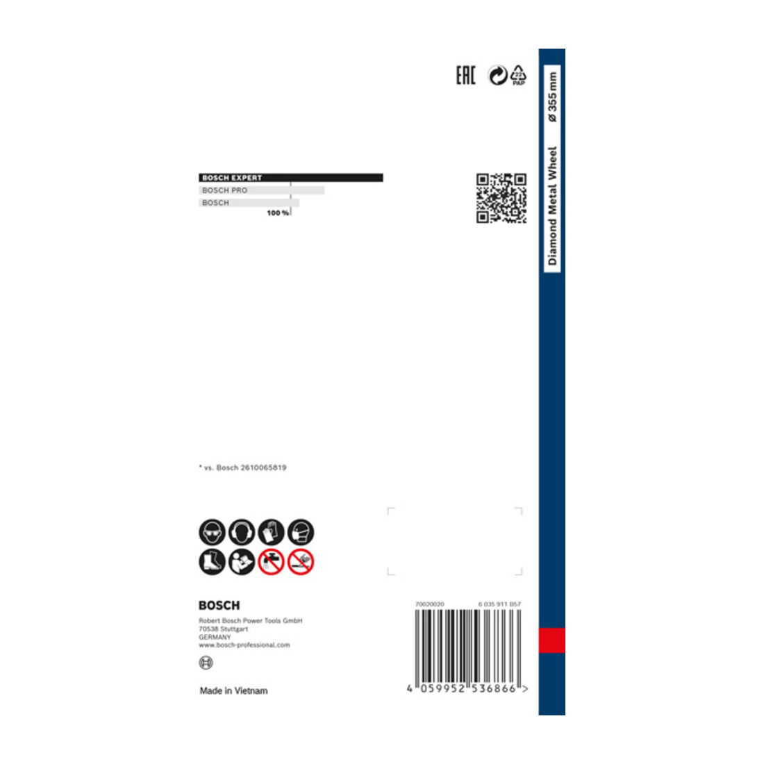 Bosch Disco per troncatura EXPERT Diamond Metal Wheel 355 x 25,4 mm per seghe a benzina