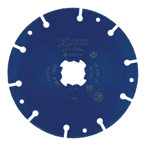 Bosch Disco per troncatura EXPERT Diamond Metal Wheel X-LOCK 125 x 22,23 mm per smerigliatrici angolari con X-LOCK e con ghiera di serraggio