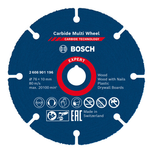BOSCH Disco per troncatura in metallo duro, Ø Disco: 76mm