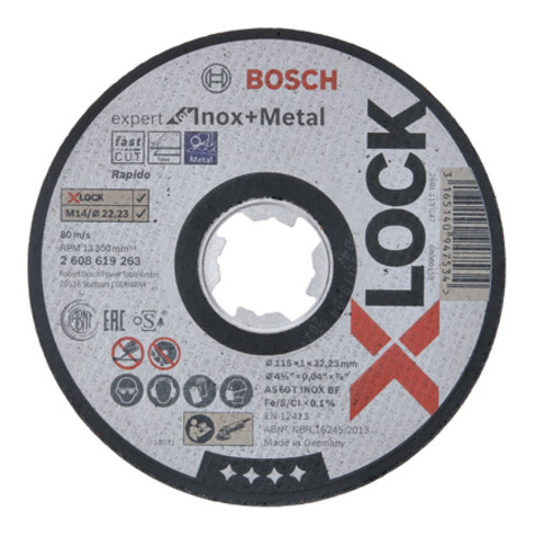 Bosch Disco per troncatura X-LOCK Expert per Inox+Metal AS 60 T
