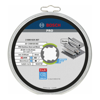 Bosch Disco da taglio X-LOCK Standard for Inox WA 60 T BF
