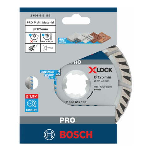 Bosch Disco per troncatura X-LOCK Standard for Universal 125 x 22,23 x 2 x 10 mm
