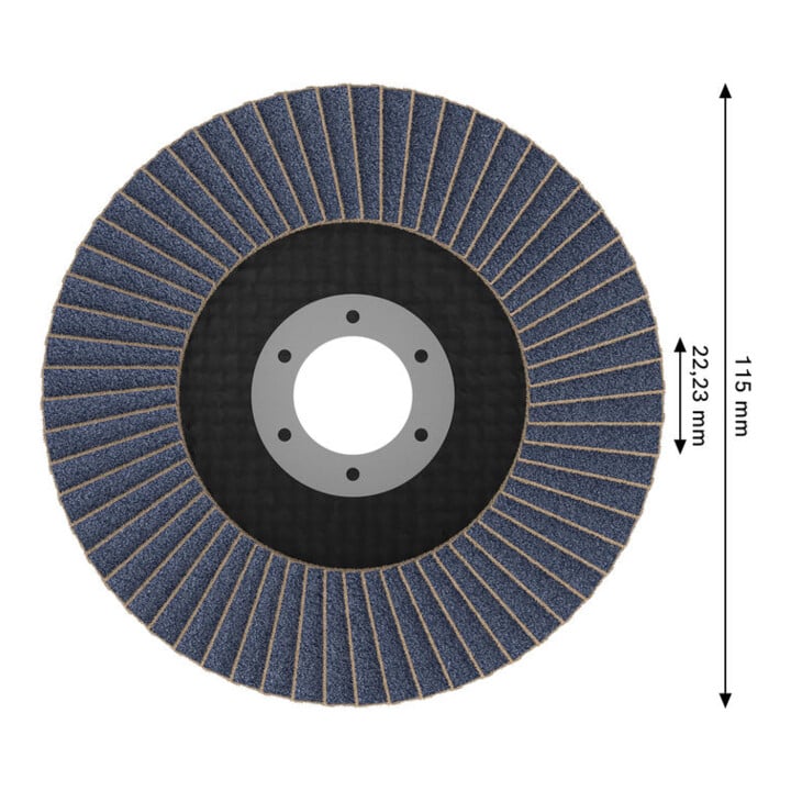 Bosch Disque à lamelles X451, 115 × 22,23 mm, K40, Z27, 15 pièces