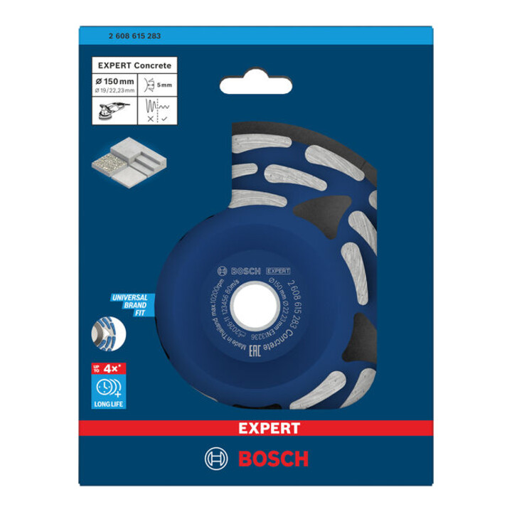 Bosch Disque à tronçonner EXPERT Concrete 150 x 22,23 x 5 mm longue durée