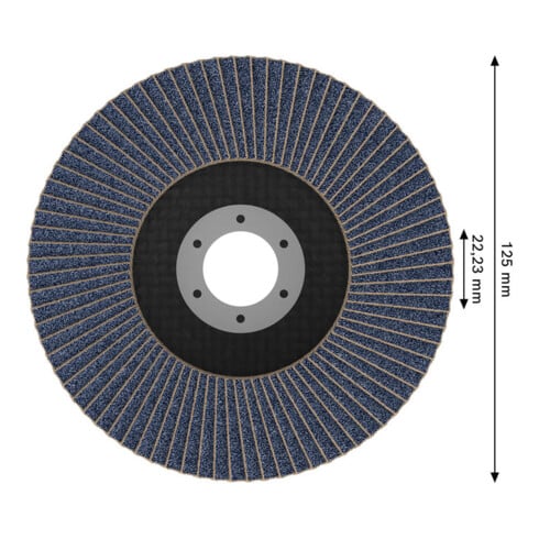 Bosch Disque abrasif à lamelles 125 mm, T27, K120