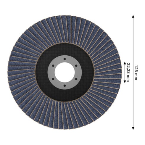 Bosch Disque abrasif à lamelles 125 mm, T27, K40