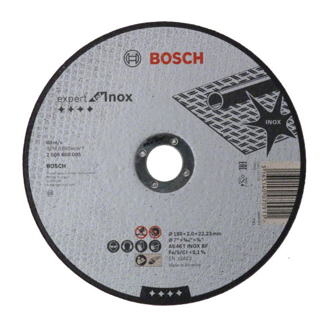 Bosch Disque de coupe droit Expert Expert pour Inox AS 46 T INOX BF 180 mm 2 mm