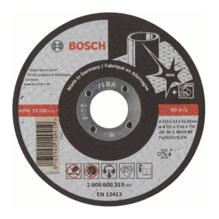 Bosch doorslijpschijven Expert for Inox, recht