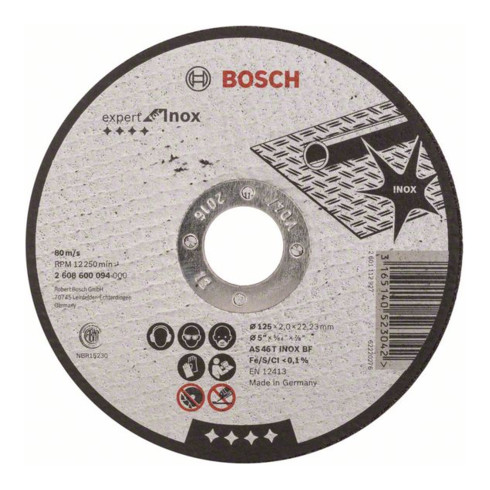 Bosch doorslijpschijf recht Expert for Inox AS 46 T INOX BF 125 mm 2 mm