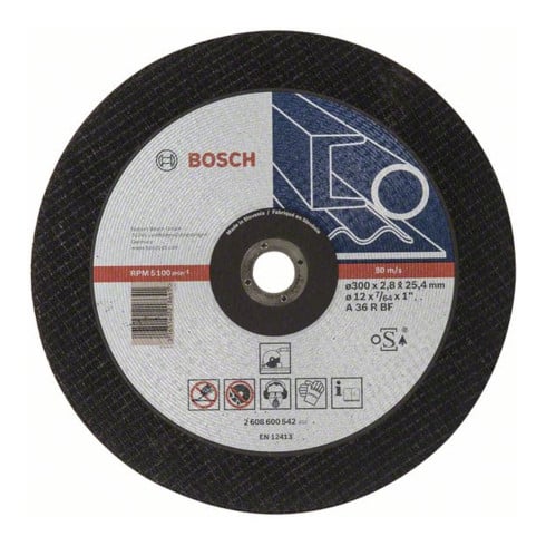 Bosch doorslijpschijf recht Expert for Metal A 36 R BF 300 mm 25,40 mm 2,8 mm