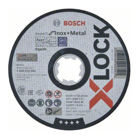 Bosch X-LOCK doorslijpschijf Expert for Inox+Metal AS 60 T