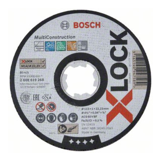 Bosch X-LOCK doorslijpschijf multimateriaal ACS 60 V BF