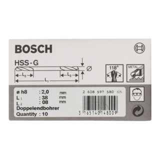Bosch Doppelendbohrer HSS-G