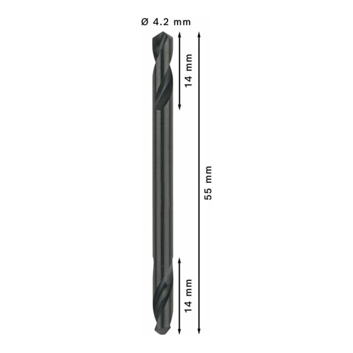 Bosch Doppelendbohrer HSS-G 4,2 x 14 x 55 mm