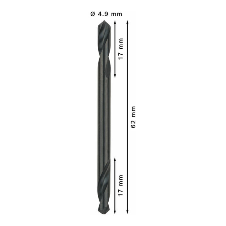 Bosch Doppelendbohrer HSS-G 4,9 x 17 x 62 mm