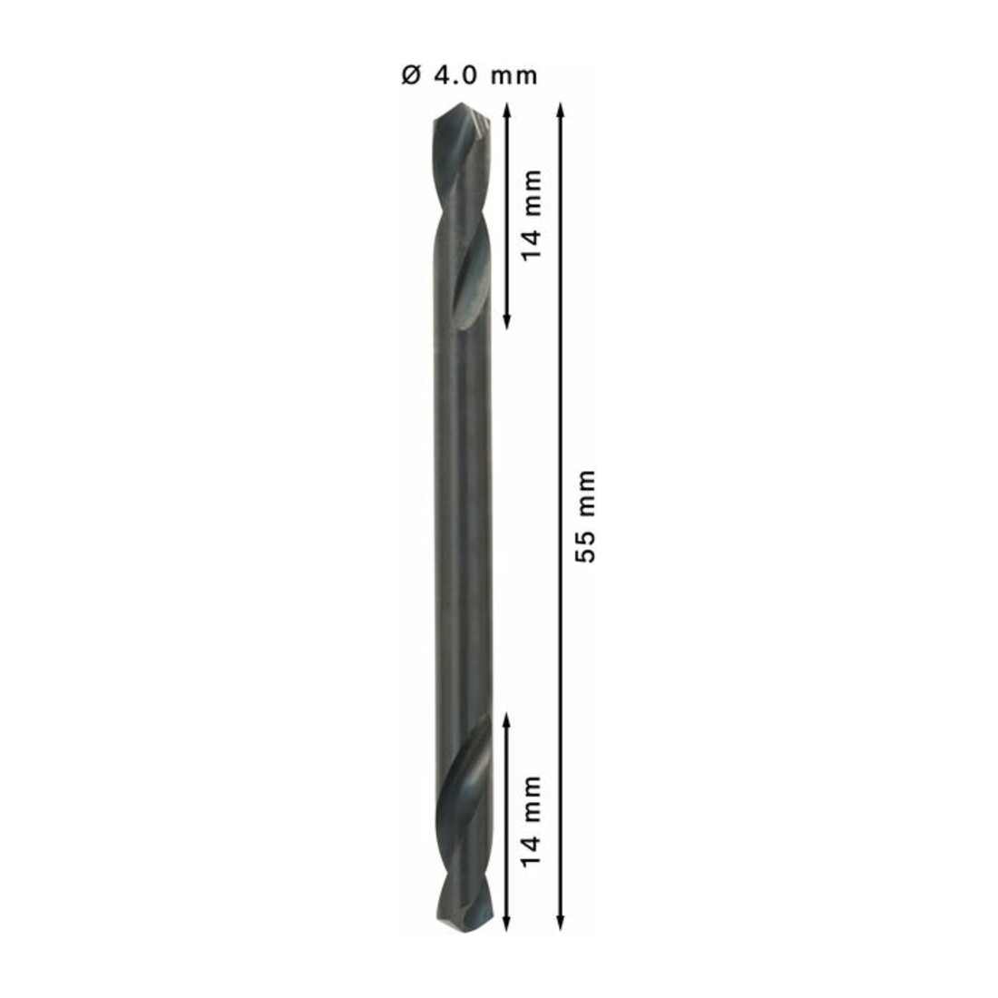 Bosch Doppelendbohrer HSS-G 4 x 14 x 55 mm