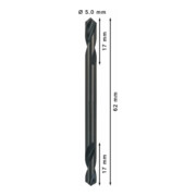 Bosch Doppelendbohrer HSS-G 5 x 17 x 62 mm-5