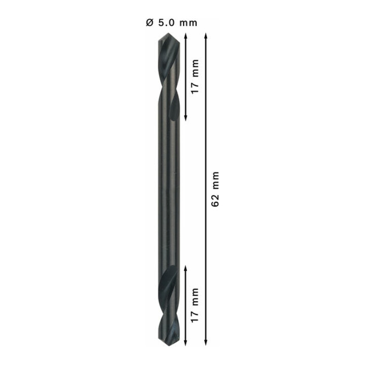 Bosch Doppelendbohrer HSS-G 5 x 17 x 62 mm