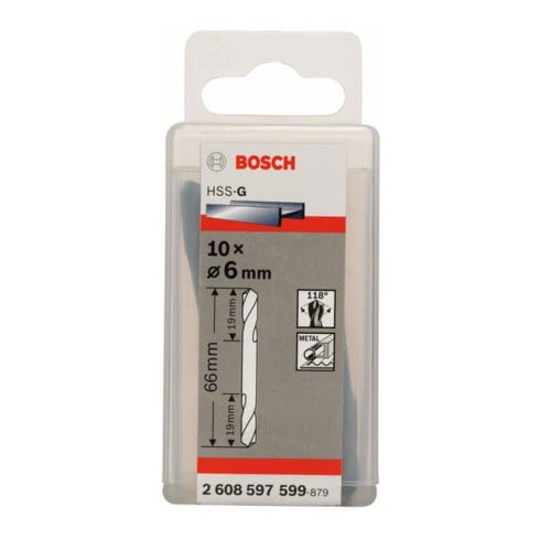 Bosch Doppelendbohrer HSS-G 6 x 19 x 66 mm