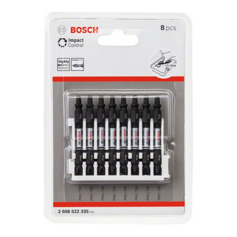 Bosch Doppelklingen Schrauberbit-Set Impact Control 8-teilig PH2-T20 65 mm