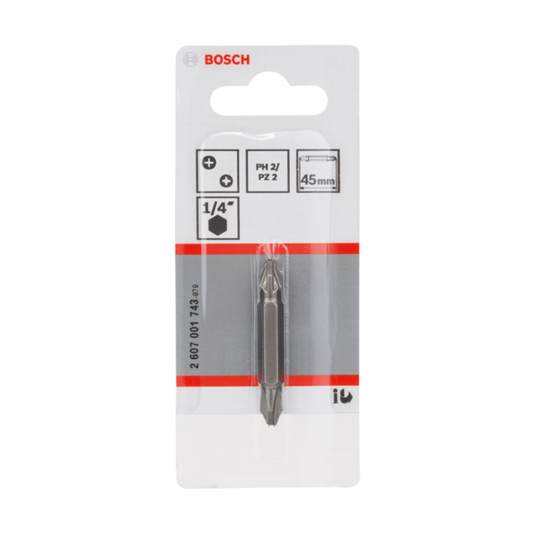 Bosch Doppelklingenbit PH2 PZ2 45 mm