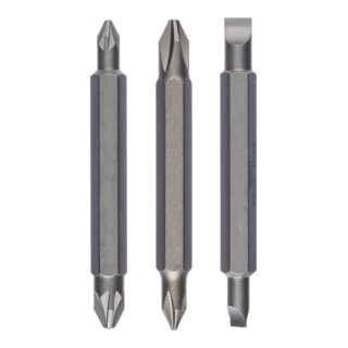 Bosch Doppelklingenbit-Set 3-teilig PH1 PZ1 S 0,6x4,5 PH2 PZ2 S1,0x5,5 60 mm
