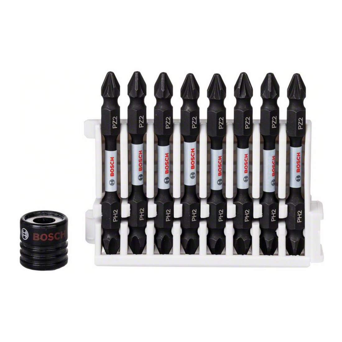 Bosch Doppelklingenbit-Set Impact Control 9-teilig PH2-PZ2 65 mm Magnethülse