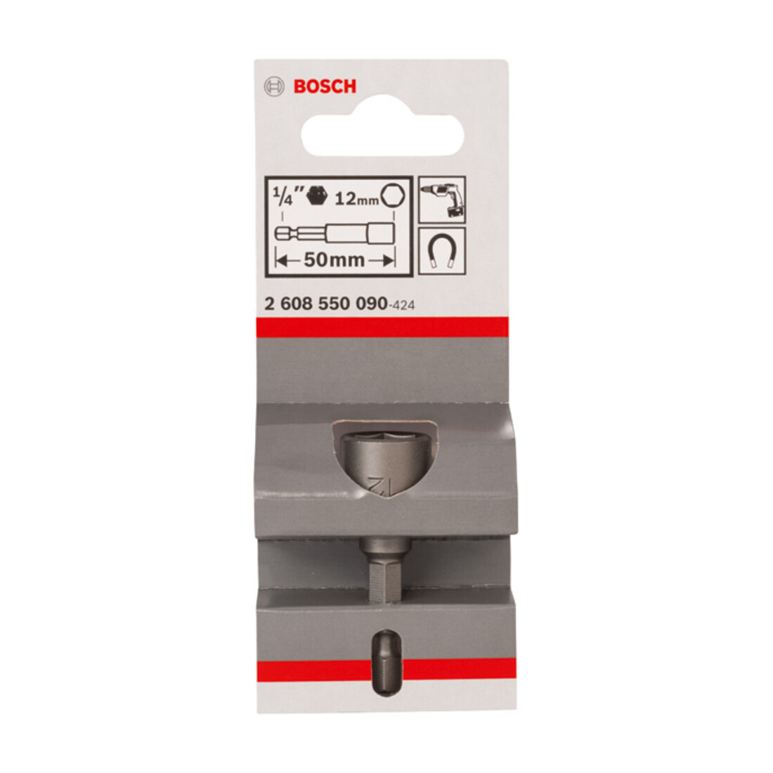 Bosch dopsleutel met magneet metrisch 50 mm