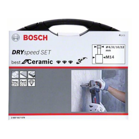 Bosch Dry Speed diamantboren set, 4-delig, 6 - 12 mm