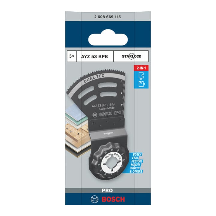 Bosch Dual-Tec Blatt PRO AYZ 53 BPB 53 x 40 mm 5-tlg.