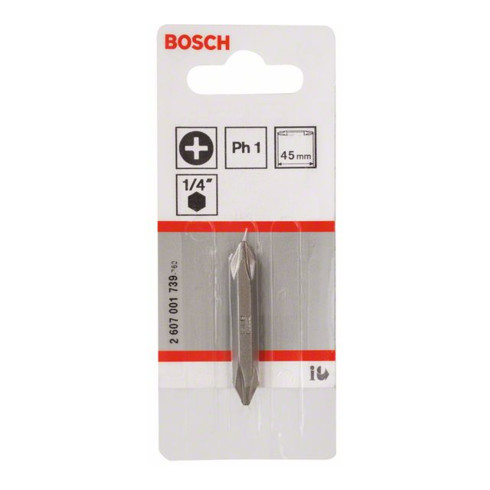 Bosch dubbelbaard bit PH1 PH1 45 mm