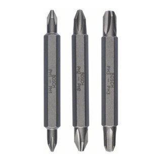 Bosch dubbelbaardbitset 3-delig PH1 PH2 PH3 PH3 60 mm