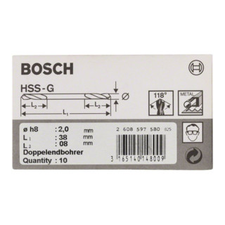 Bosch dubbele cilinderboor HSS-G