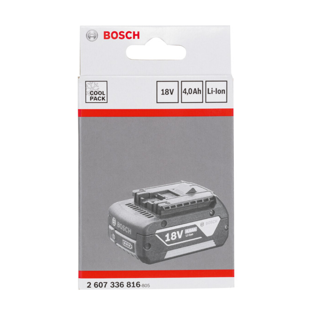Bosch Einschubakkupack 18 Volt Heavy Duty (HD), 4,0 Ah Li-Ion GBA M-C