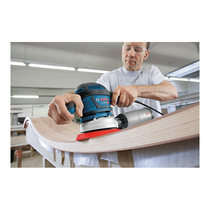 Bosch excentrische schuurmachine GEX 40-150 met 1 x Multi Hole schuurblad C470