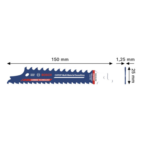 Bosch EXP S681KLHM Lame de scie sabre, 150 mm