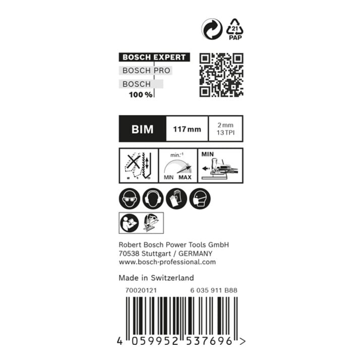 Bosch Expert 'Hardwood 2 side clean' T 308 BF Jigsaw Blade