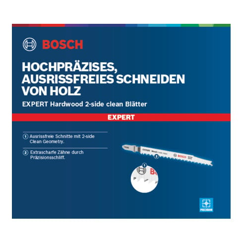 Bosch Expert 'Hout 2-zijdig schoon' T 308 B decoupeerzaagblad