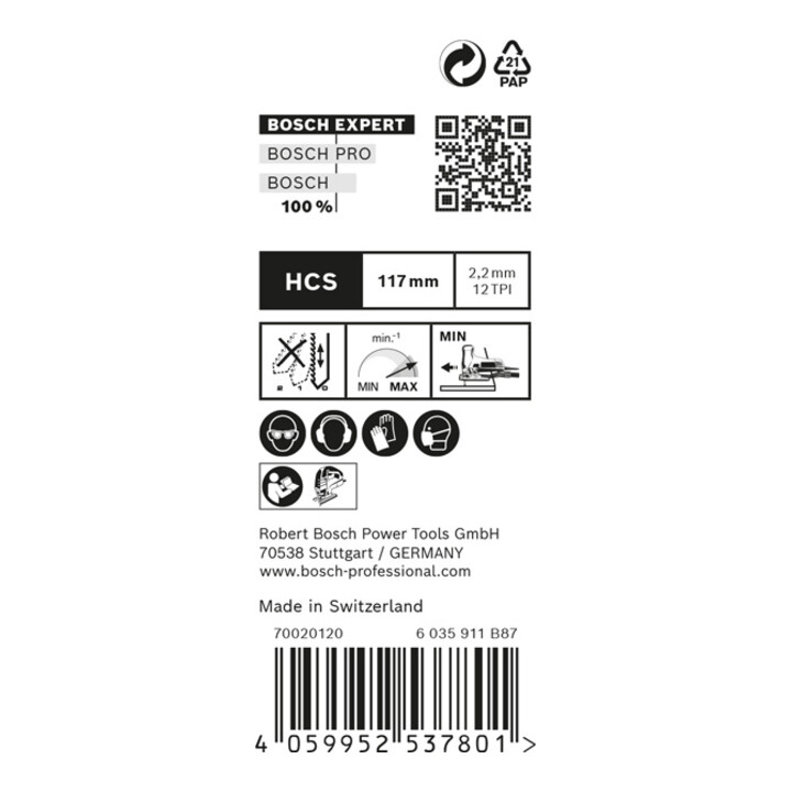 Bosch Expert 'Hout 2-zijdig zuiver' T 308 BO decoupeerzaagblad